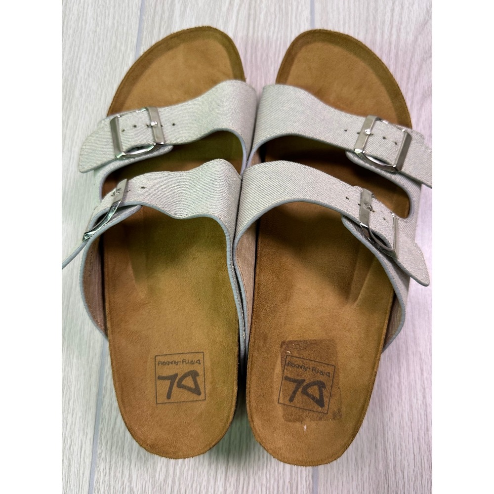 Dirty Laundry Gray Platform Buckle Slide Sandals Studded PLFT-046 Womens 8.5/39 - Picture 2 of 8